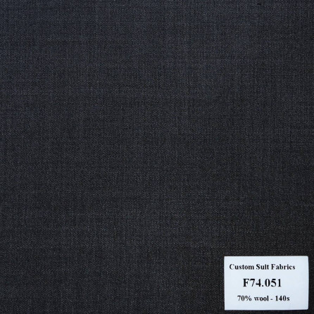 [ Hết hàng ] F74.051 Kevinlli V6 - Vải Suit 70% Wool - Xám Trơn